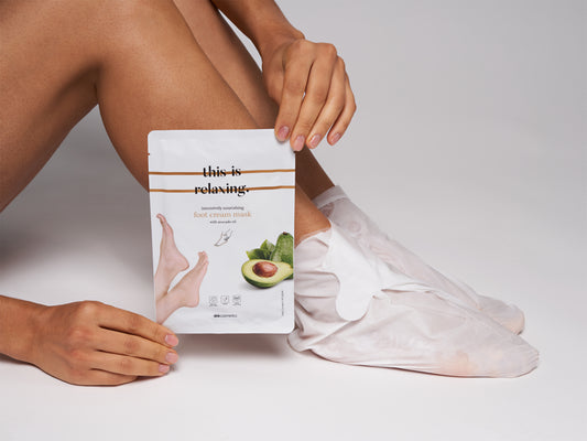 This is Relaxing Foot cream mask